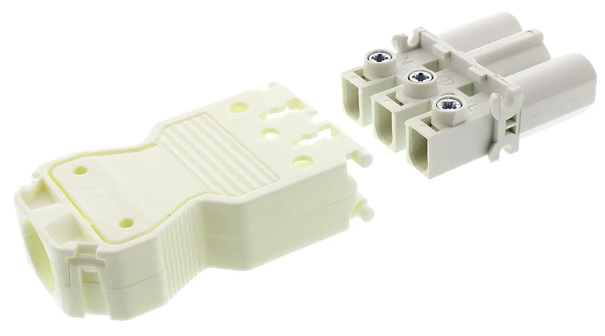 Produktfoto 1 von Wieland Stecker GST18i3 Leuchtensteckverbinder, Mini-Steckverbinder, Kontakte: 3, Kabelmontage, 20A, Weiß, 0,75