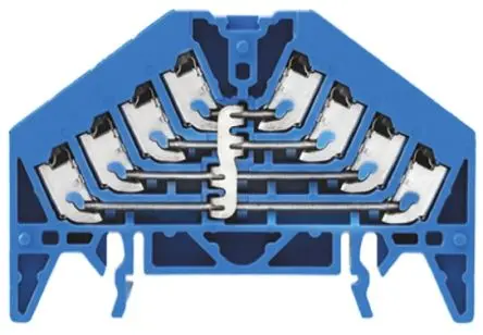 Produktfoto 1 von Weidmüller P Anschlussklemmenblock DIN-Schiene 4 Blau, 1.5mm², 250V Einsteck-Anschluss