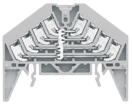 Produktfoto 1 von Weidmüller P Anschlussklemmenblock DIN-Schiene 4 Grau, 1.5mm², 250V Einsteck-Anschluss