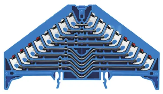 Produktfoto 1 von Weidmüller PRV8 Anschlussklemmenblock DIN-Schiene 8 Blau, 1.5 mm², 250 V Einsteck-Anschluss