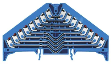 Produktfoto 1 von Weidmüller PRV8 Anschlussklemmenblock DIN-Schiene 8 Blau, 1.5mm², 250V Einsteck-Anschluss