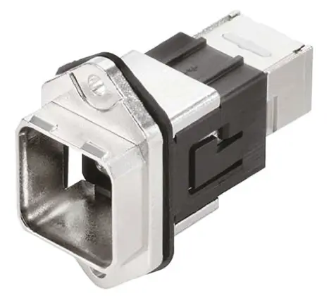Produktfoto 1 von Weidmüller, IE-BSS-V14M-RJ45-C RJ-Kupplung, RJ45, Typ 360°-Schirmung, Gerade, L 33 mm, Typ Kupplung