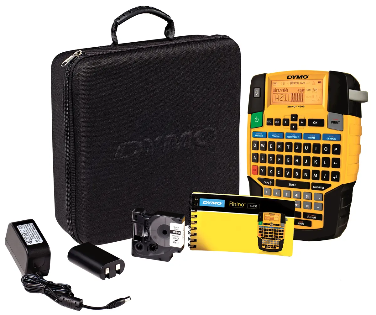 Produktfoto 1 von Dymo Rhino 4200 Etikettendrucker bis 19 mm Etiketten Tragbares Gerät Tastatur, Typ C mit QWERTY Tastatur