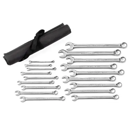 Produktfoto 1 von GearWrench Schraubenschlüsselsatz Ringschlüssel Legierungsstahl, 18-teilig 7 to 24 mm