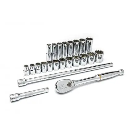 Produktfoto 1 von GearWrench Steckschlüsselsatz 1/2 in Vierkant 6-Kant 23-teilig