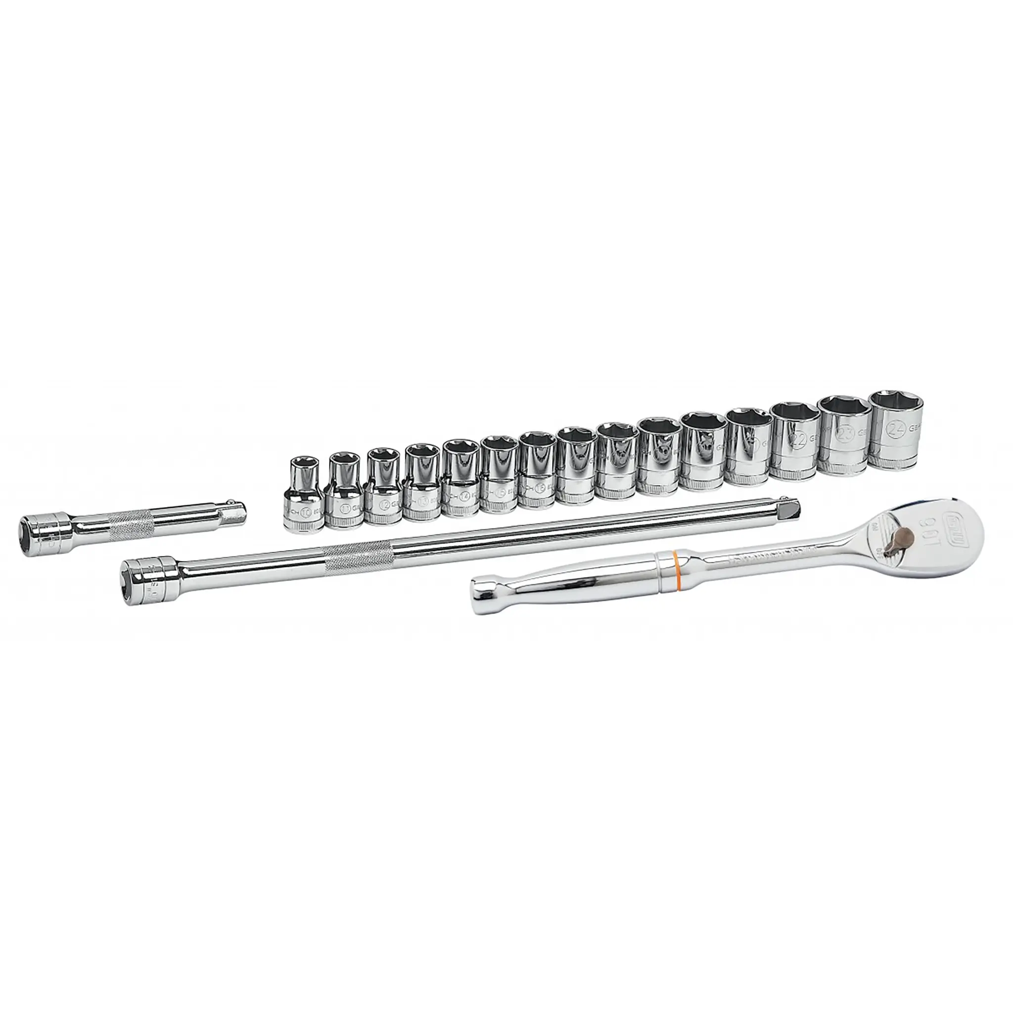 Produktfoto 1 von GearWrench 1/2 in Vierkant 6-Kant 18-teilig