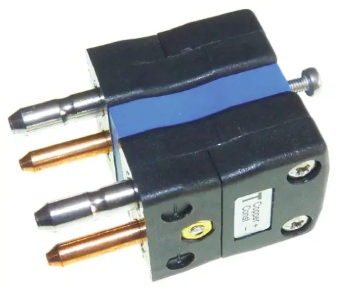 Produktfoto 1 von RS PRO Standardgröße Duplex-Steckverbinder für Thermoelement Stecker für Thermoelement Typ T