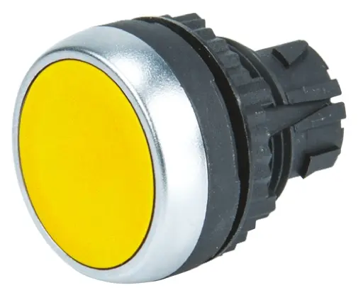 BACO BACO Drucktastenkopf Ø 22 mm, Gelb Federrückstellung Rund Rund Kunststoff, IP66