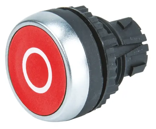 Produktfoto 1 von BACO BACO Drucktastenkopf Ø 22 mm, Rot O Glatt Rund Kunststoff, IP66