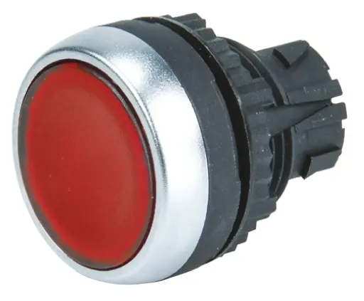 Produktfoto 1 von BACO BACO Drucktastenkopf Ø 22 mm, Rot Federrückstellung Rund Rund Kunststoff, IP66