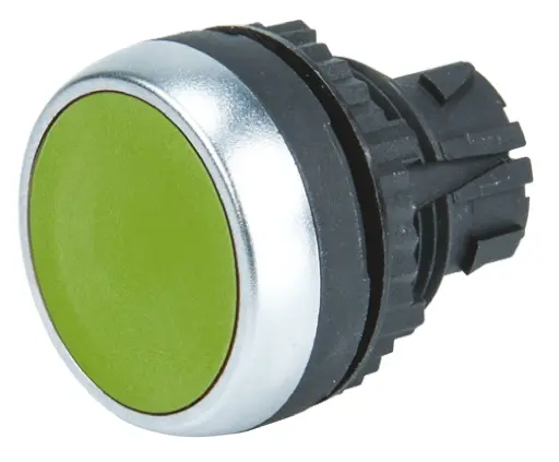 Produktfoto 1 von BACO BACO Drucktastenkopf Ø 22mm, Grün mit Federrückstellung Rund Kunststoff, IP66