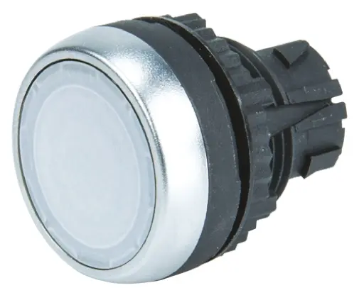 Produktfoto 1 von BACO BACO Drucktastenkopf Ø 22mm, Weiß mit Federrückstellung Rund Kunststoff, IP66