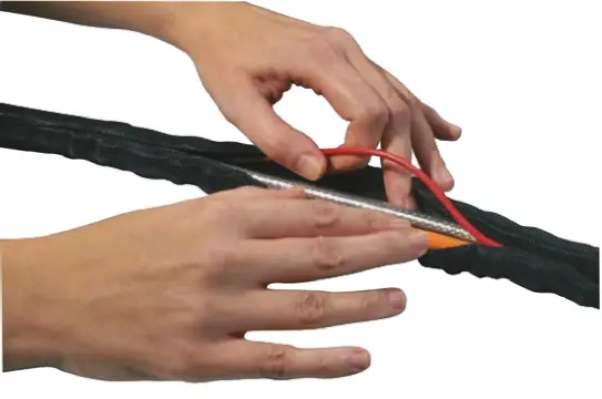 Produktfoto 1 von HellermannTyton TWIST-IN Kabelschlauch Schwarz PET, Länge 15m Umflochten