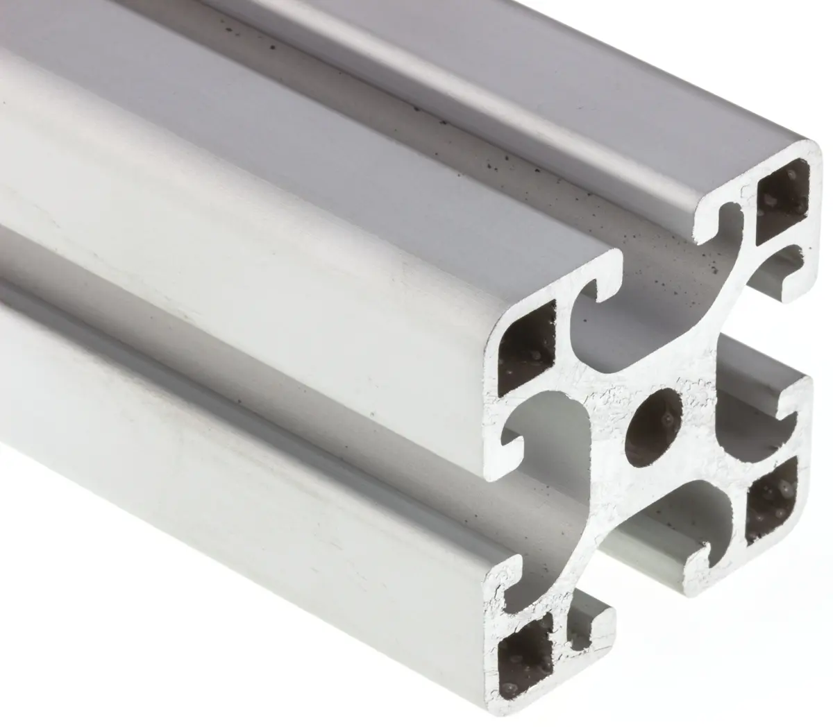 Produktfoto 1 von RS PRO Silber Aluminium Strebenprofil 40 x 40 mm, 4-fach Nut 8 mm, Länge 2000 mm Profile 8