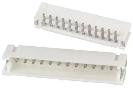 Produktfoto 1 von JST ZH Leiterplattenleiste Eingang oben, 12-polig / 1-reihig, Raster 1.5 mm Raster Oberfläche, Kabel-Platine, Ummantelt