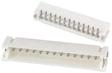 Produktfoto 1 von JST ZH Leiterplattenleiste Eingang oben, 13-polig / 1-reihig, Raster 1.5 mm Raster Oberfläche, Kabel-Platine, Ummantelt