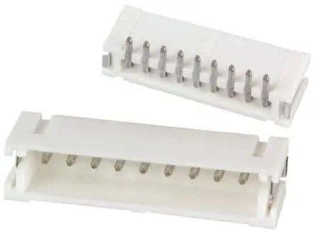 Produktfoto 1 von JST ZH Leiterplattenleiste Eingang oben, 9-polig / 1-reihig, Raster 1.5 mm Raster Oberfläche, Kabel-Platine, Ummantelt