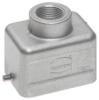 HARTING Han EMC/B Kappe für robusten Stromversorgungsstecker 1 Hebel 1, Einbaumontage 6 B Steckverbinderkappe, IP65