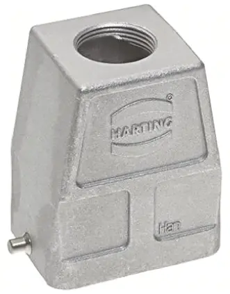 HARTING Han EMC Kappe für robusten Stromversorgungsstecker 1 Hebel 1, Anschlusshaube 6B Steckverbinderkappe, IP65