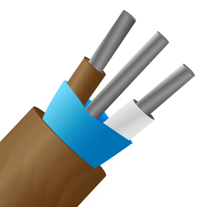Produktfoto 1 von RS PRO Geschirmt 7/0,2mm PVC Mylar-isoliert Thermoelement Kabel/Draht für Thermoelement Typ T, L. 25m, max. +105°C