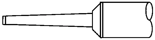 Produktfoto 1 von Metcal / SxP Lötspitze 2 mm flach 60° SCP für MFR-H1-SC2