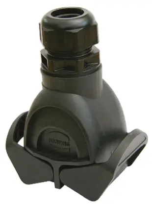 Produktfoto 1 von HARTING Han-Eco Gehäuse für robusten Stromversorgungsstecker 2 Hebel 2, Kabel 10B Kupplung, IP65