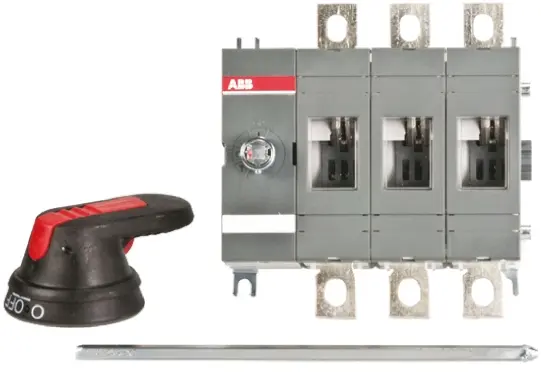 Produktfoto 1 von ABB OT Trennschalter 3-polig Basis 200A 144 kW Schwarz IP65 3-phasig