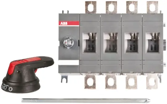 Produktfoto 1 von ABB OT Trennschalter 4-polig Basis 200A 144 kW Schwarz IP65 3-phasig