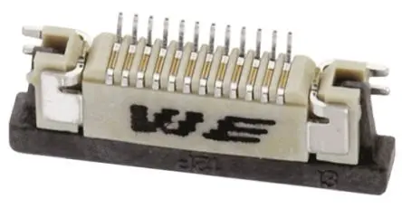 Produktfoto 1 von Wurth Elektronik 687 ZIF, Oberfläche Gerade FPC-Steckverbinder, 18-polig Stecker / 1-reihig, Raster 0.5 mm, Lötstift