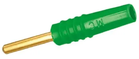 Produktfoto 1 von Staubli 2 mm Stecker Grün Prüfspitze, Kontakt Gold, 30 V, 60V dc 10A Lot