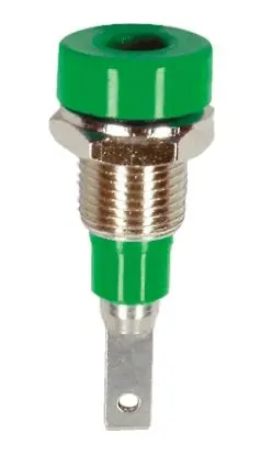 Produktfoto 1 von Staubli 2 mm Buchse Grün Buchse für Laborstecker, Kontakt versilbert, 30 V, 60V dc 10A Stecker