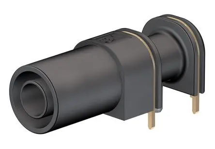 Produktfoto 1 von Staubli 4 mm Buchse Schwarz Buchse für Laborstecker, Kontakt Gold, 1000V 24A Lot