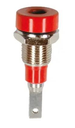 Produktfoto 1 von Staubli 2 mm Buchse Rot Buchse für Laborstecker, Kontakt versilbert, 60 V dc 10A Stecker