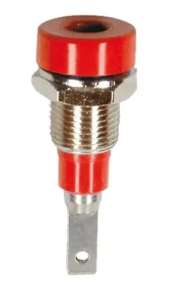 Produktfoto 1 von Staubli 2 mm Buchse Rot Buchse für Laborstecker, Kontakt versilbert, 30 V, 60V dc 10A Stecker