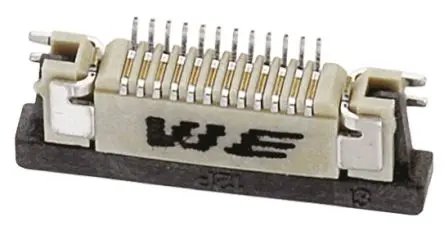 Produktfoto 1 von Wurth Elektronik 687 ZIF, Oberfläche Gerade FPC-Steckverbinder, 50-polig Stecker / 1-reihig, Raster 0.5 mm, Lötstift