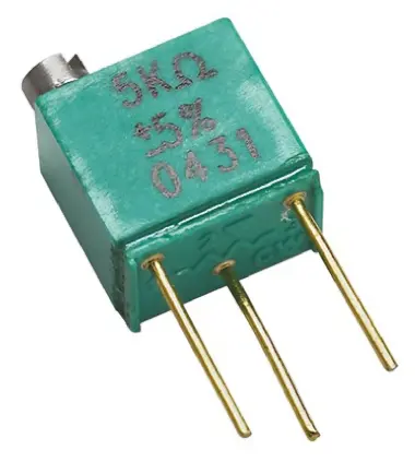 Produktfoto 1 von Vishay 1240 21-Gang THT Trimmer-Potentiometer, Einstellung von oben, 2kΩ, ±5%, 0.25W, Lötstift, L. 6.35mm
