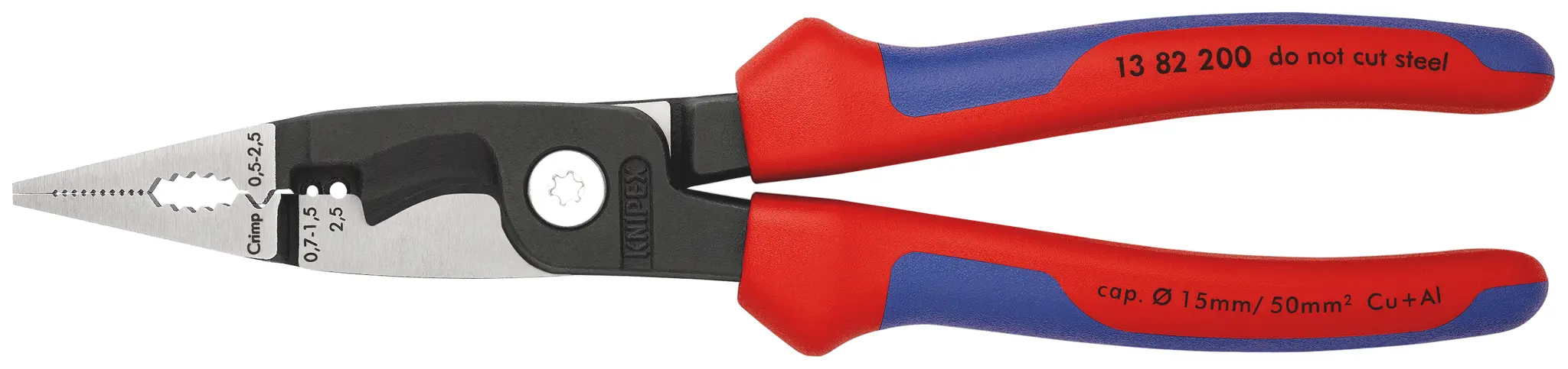 Produktfoto 1 von Knipex Rundzange / Backen 30mm Standard Schneidkraft → Copper Wire 200 mm VDE 1000V zugelassen
