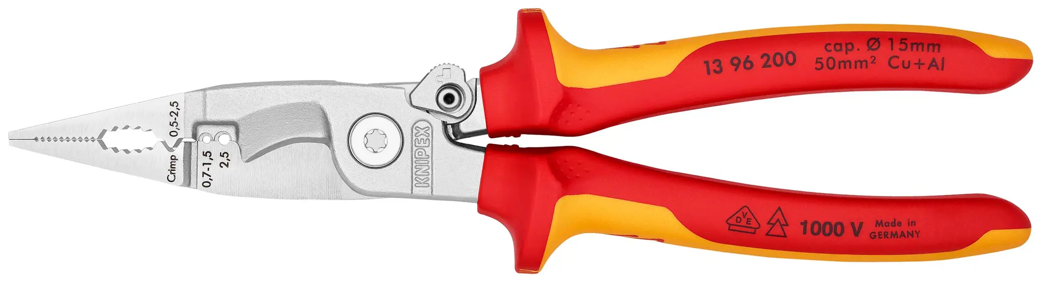 Produktfoto 1 von Knipex Rundzange Schneidkraft → Copper Wire 200 mm VDE 1000V zugelassen