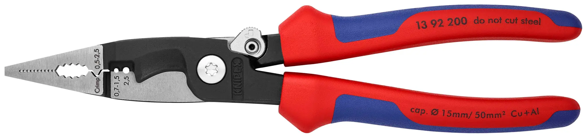 Produktfoto 1 von Knipex Rundzange / Backen 30mm Standard Schneidkraft → Copper Wire 200 mm