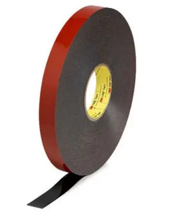 Produktfoto 1 von 3M 5952F VHB Acrylschaum Schaumstoff Klebeband doppelseitig, Schwarz, Stärke 1.1 mm, 12.0mm x 33 m, 39N/cm