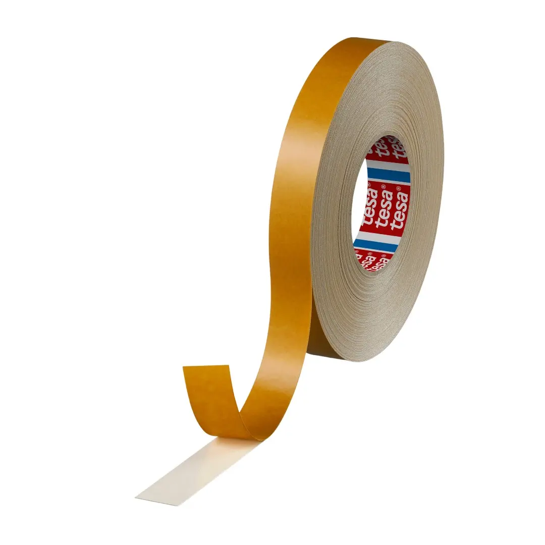 Produktfoto 1 von Tesa 04964-00030-00 Doppelseitiges Gewebeband, Weiß, 0°C bis +110°C, Stärke 0.390mm, 25mm x 50m