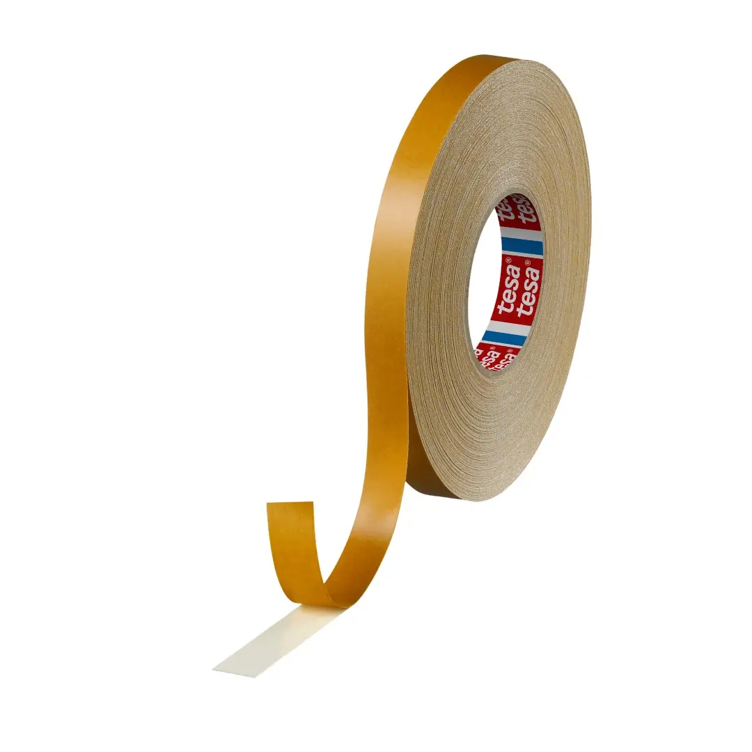 Produktfoto 1 von Tesa 04964-00075-00 Doppelseitiges Gewebeband, Weiß, 0°C bis +110°C, Stärke 0.390mm, 19mm x 50m