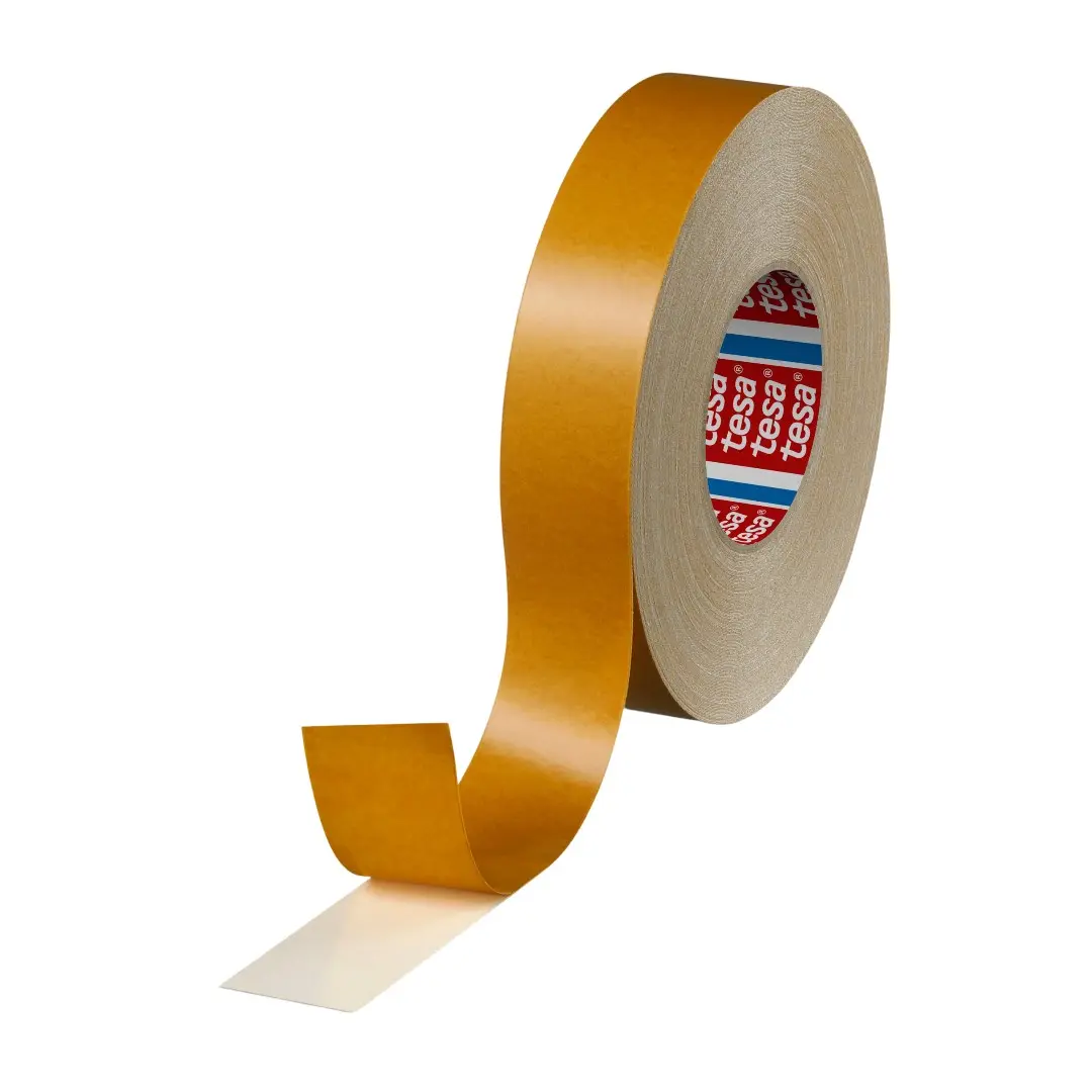 Produktfoto 1 von Tesa 04964-00033-00 Doppelseitiges Gewebeband, Weiß, 0°C bis +110°C, Stärke 0.390mm, 38mm x 50m