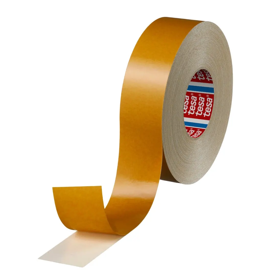 Produktfoto 1 von Tesa 04964-00076-00 Doppelseitiges Gewebeband, Weiß, 0°C bis +110°C, Stärke 390μm, 50mm x 50m