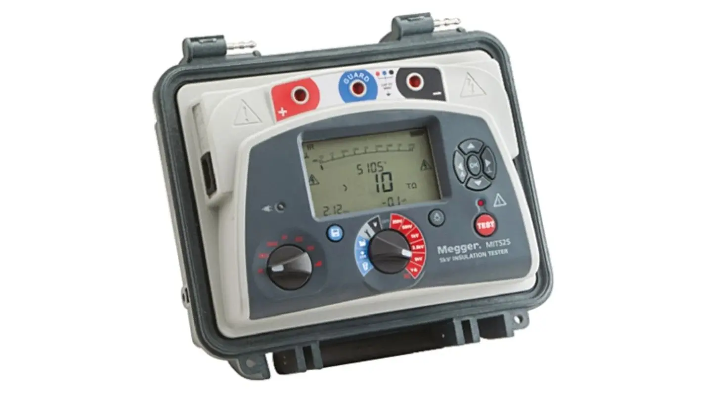 Produktfoto 1 von Megger MIT525 Isolationsprüfer 250 V, 6mA, 5000 V Isolationsprüfer 20 TΩ 1000 V CAT II, 600 V CAT III