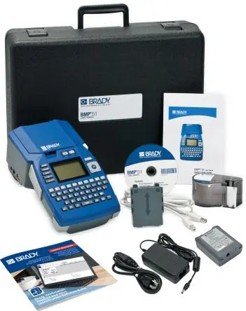 Produktfoto 1 von Brady BMP51 Etikettendrucker bis 38 mm Etiketten Tragbares Gerät Tastatur, Typ G – Britisch 3-polig mit QWERTY Tastatur