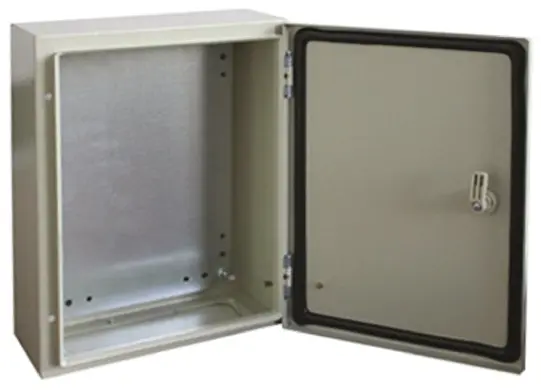Produktfoto 1 von RS PRO Stahl Wandanschlusskasten RAL 7032 IP66, HxBxT 400 mm, 600 mm x 210 mm