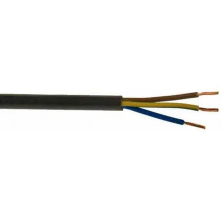 Produktfoto 1 von RS PRO H05VV-F Netzkabel, 3-adrig Schwarz /Ø 7.99 mm Außen-ø , 100 m 70 °C, 300 V, 500 V, Polyvinylchlorid