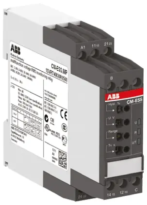 Produktfoto 1 von ABB CM-ESS Überwachungsrelais 3→30 V, 6→60 V, 30→300 V, 60→600 V 1-phasig, 2-poliger