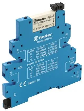 Produktfoto 1 von Finder 39 Interface Relais 110V ac/dc, SPST DIN-Hutschiene 5.6mA